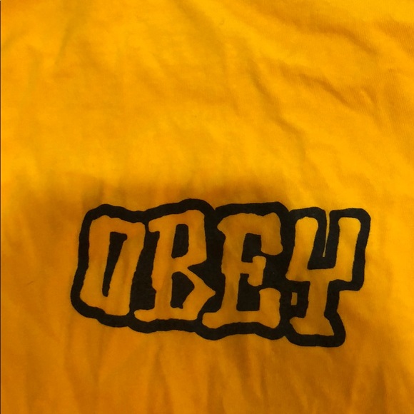 Yellow OBEY tshirt - Picture 1 of 3